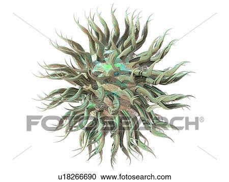 Stock Image - Virus, artwork. Fotosearch