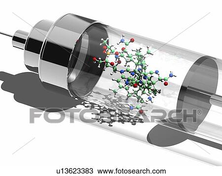 Stock Image - Vitamin B12 injection, conceptual artwork. Fotosearch