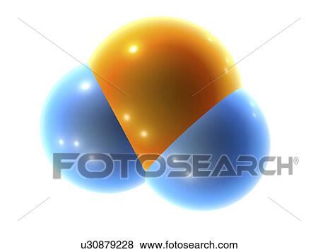 Stock Photo - Water molecule. Fotosearch