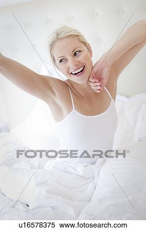 Woman waking View Large Photo Image Stock Photography - Woman waking. Fotosearch