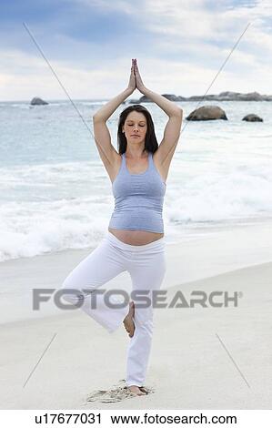 Yoga in pregnancy View Large Photo Image Stock Image - Yoga in pregnancy. Fotosearch