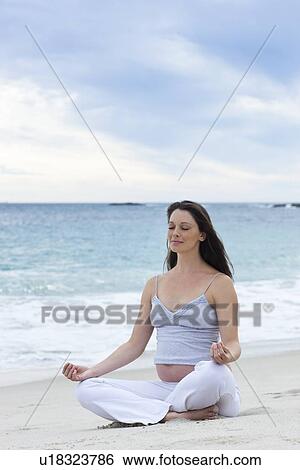Yoga in pregnancy View Large Photo Image Stock Photograph - Yoga in pregnancy. Fotosearch