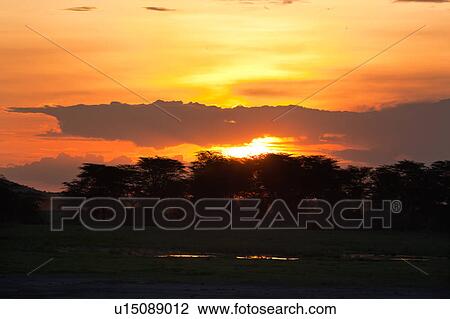 Stock Image - blue, African, beauty, Kenya, Amboseli, clouds, Africa. Fotosearch