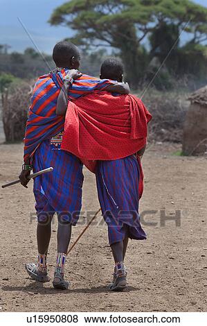Stock Photo - Masai, African, Maasai, Kenya, Amboseli, Nilote, Africa. Fotosearch