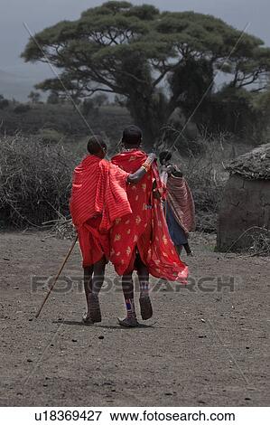 Stock Photo - Masai, African, Maasai, Kenya, Amboseli, Nilote, Africa. Fotosearch