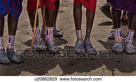 Stock Photo - Masai, African, Maasai, Kenya, Amboseli, Nilote, Africa. Fotosearch