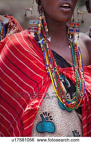 Stock Photograph - Masai, African, Maasai, Kenya, Amboseli, Nilote, Africa. Fotosearch