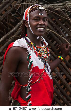 Stock Photo - Masai, African, Maasai, Lewa Downs, Kenya, Nilote, Africa. Fotosearch