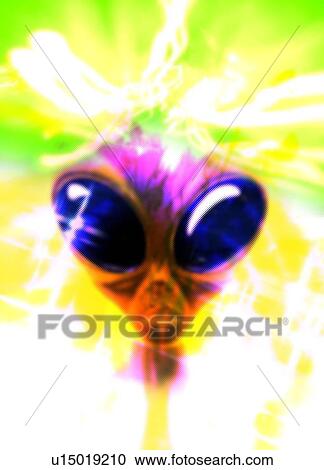 Stock Image - Alien, artwork. Fotosearch