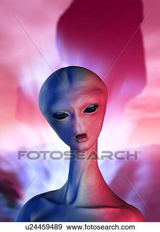 Alien, artwork View Large Photo Image Stock Photo - Alien, artwork. Fotosearch