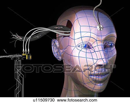 Stock Image - Artificial intelligence, artwork. Fotosearch