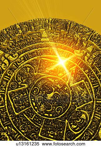 Aztec Sun Stone, artwork View Large Photo Image Stock Photography - Aztec Sun Stone, artwork. Fotosearch