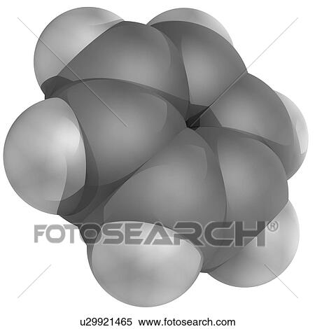 Stock Photography - Benzene, molecular model. Fotosearch