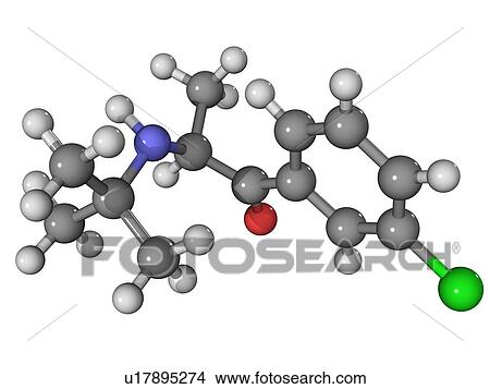 Bupropion antidepressant drug molecule View Large Photo Image Picture - Bupropion antidepressant drug molecule. Fotosearch
