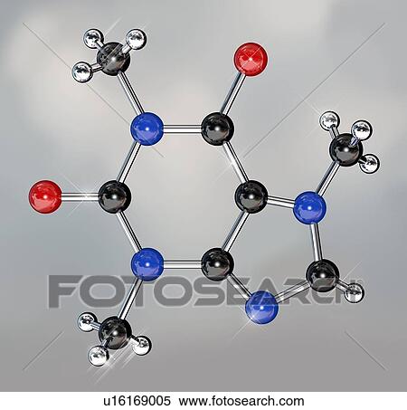 Caffeine molecule View Large Photo Image Stock Photography - Caffeine molecule. Fotosearch