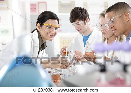 Stock Image - Chemistry lesson. Fotosearch