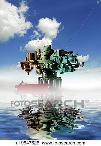 City at sea, artwork View Large Photo Image Stock Photograph - City at sea, artwork. Fotosearch