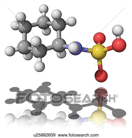Cyclamate artificial sweetener molecule View Large Photo Image Stock Photo - Cyclamate artificial sweetener molecule. Fotosearch