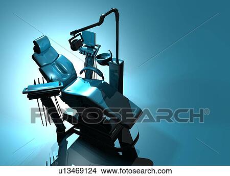 Dentist's chair, artwork View Large Photo Image Picture - Dentist's chair, artwork. Fotosearch