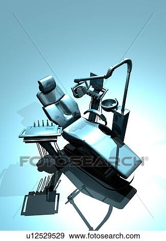 Dentist's chair, artwork View Large Photo Image Stock Photo - Dentist's chair, artwork. Fotosearch