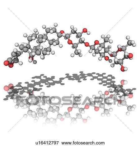 Digitoxin heart drug molecule View Large Photo Image Stock Photo - Digitoxin heart drug molecule. Fotosearch