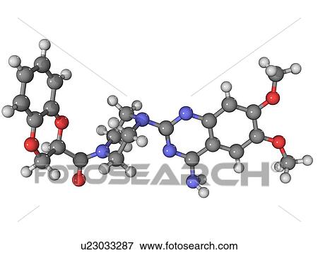 Stock Photo - Doxazosin drug molecule. Fotosearch