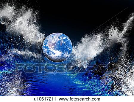 Stock Image - End of the World, conceptual artwork. Fotosearch