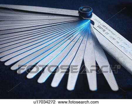 Stock Image - Feeler gauge. Fotosearch