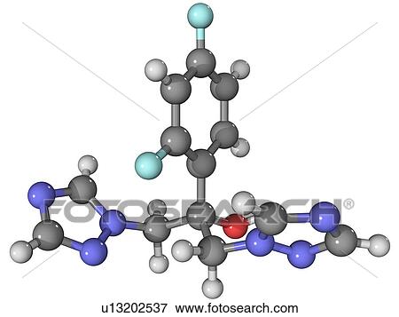 Stock Photo - Fluconazole anti-fungal drug molecule. Fotosearch