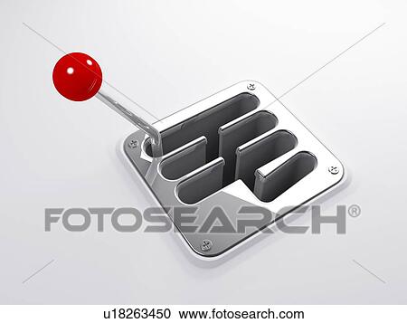 Stock Image - Gearstick, artwork. Fotosearch