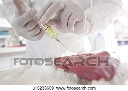 Stock Photo - Genetically modified meat. Fotosearch