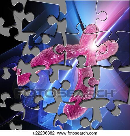 Stock Image - Genetics research, conceptual artwork. Fotosearch