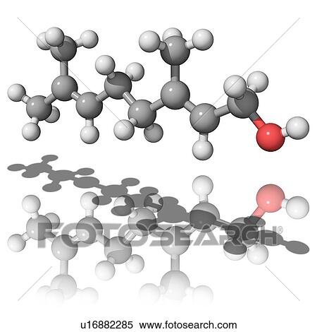 Stock Photography - Geraniol molecule. Fotosearch