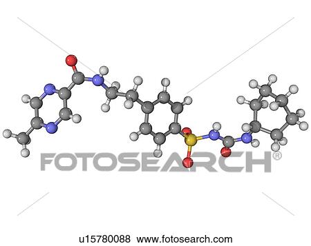 Glipizide diabetes drug molecule View Large Photo Image Stock Photo - Glipizide diabetes drug molecule. Fotosearch