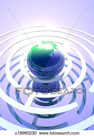 Stock Image - Global communication, conceptual artwork. Fotosearch