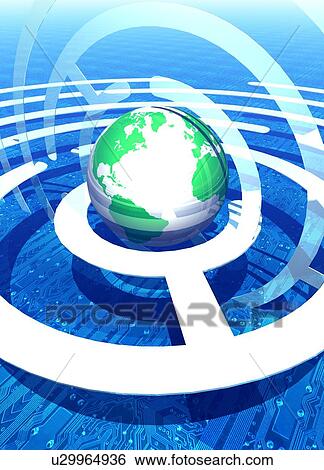 Stock Photograph - Global communication, conceptual artwork. Fotosearch