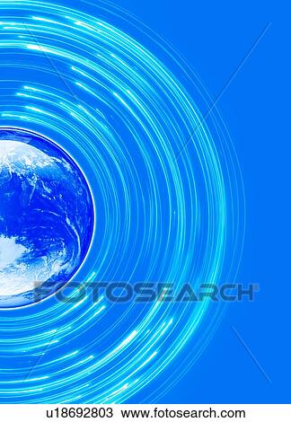 Stock Image - Global communications, conceptual artwork. Fotosearch