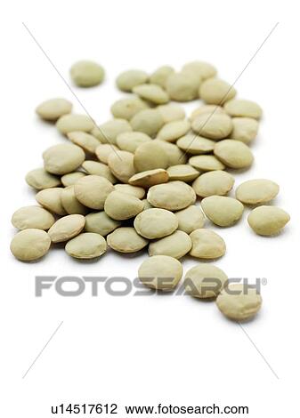 Stock Image - Green lentils. Fotosearch