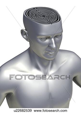 Head with maze View Large Photo Image Stock Photo - Head with maze. Fotosearch