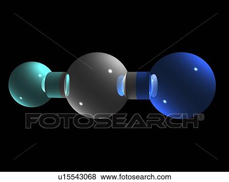 Hydrogen cyanide molecule View Large Photo Image Stock Photo - Hydrogen cyanide molecule. Fotosearch