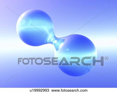 Stock Image - Hydrogen molecule. Fotosearch