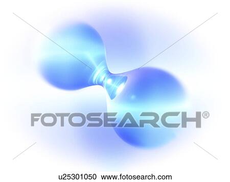 Stock Image - Hydrogen molecule. Fotosearch