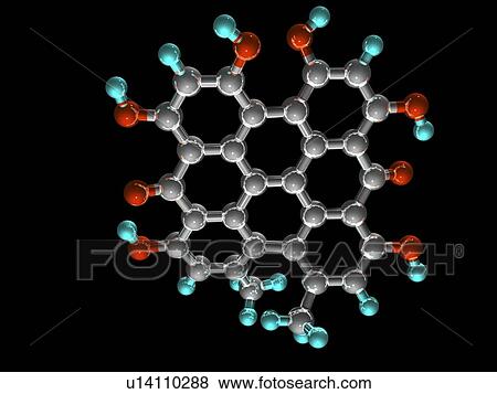 Stock Photo - Hypericin drug molecule. Fotosearch