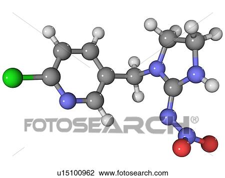 Stock Image - Imidacloprid insecticide molecule. Fotosearch