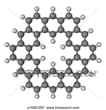 Stock Photo - Kekulene hydrocarbon molecule. Fotosearch