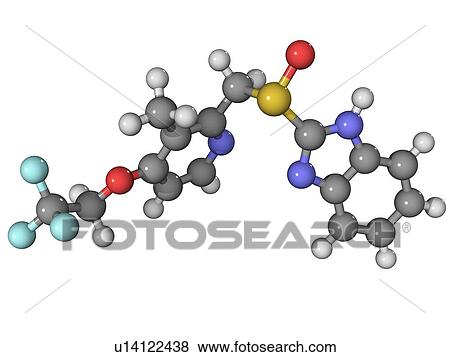 Stock Photo - Lansoprazole drug molecule. Fotosearch