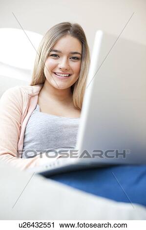 Stock Image - Laptop use. Fotosearch