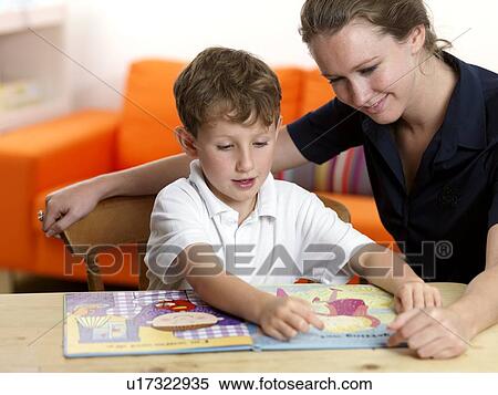 Stock Photography - Learning to read. Fotosearch