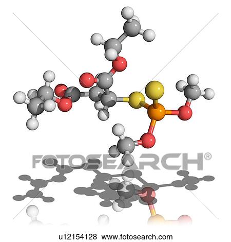 Stock Photo - Malathion pesticide molecule. Fotosearch