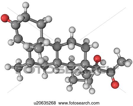 Stock Photo - Medroxyprogesterone hormone molecule. Fotosearch